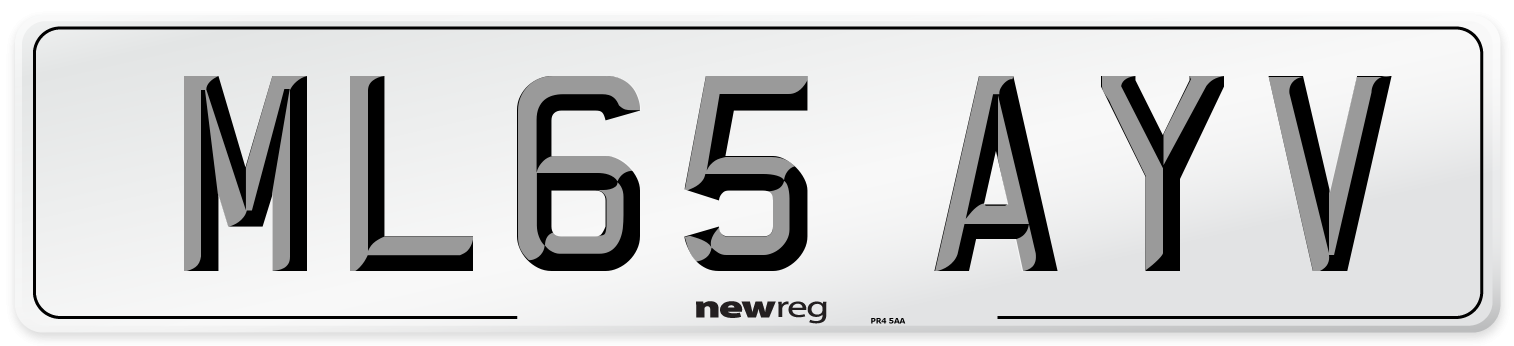 ML65 AYV Number Plate from New Reg